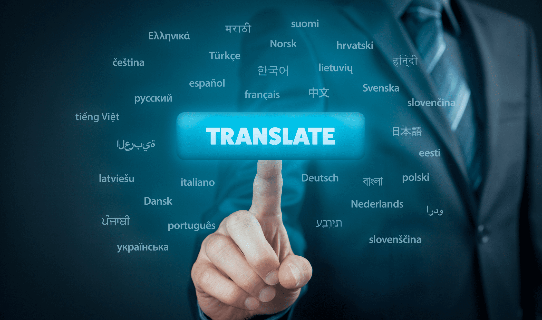 Shopify Translation with button and word cluster