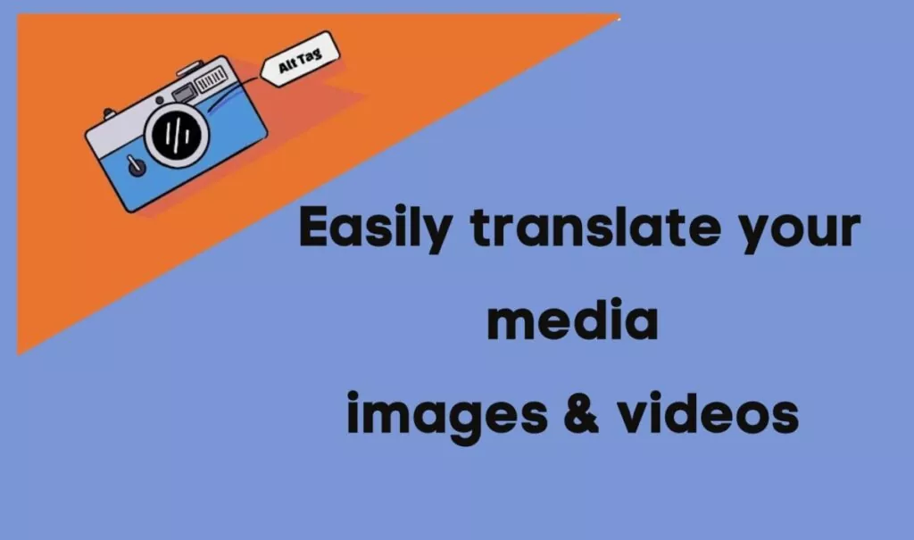 Break up the text with visual images Media translation for images & videos with alt tags